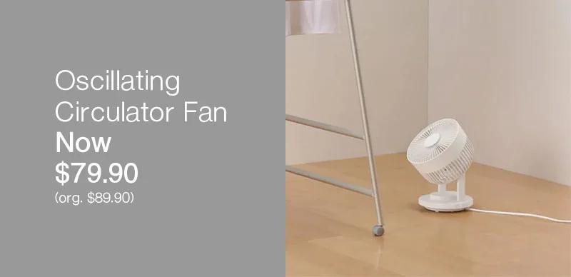 Shop Oscillating Circulator Fan Now $79.90