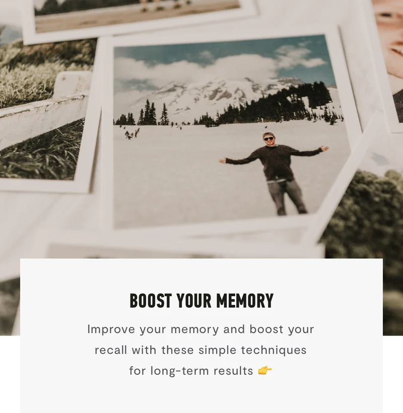 Boost your memory