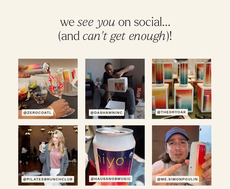 WE SEE YOU ON SOCIAL... (AND CAN'T GET ENOUGH)!images from: @zerocoatl, @dashawninc, @thedryoak, @pilatesbrunchclub, @haussnobmusic, @me.simonpoulin