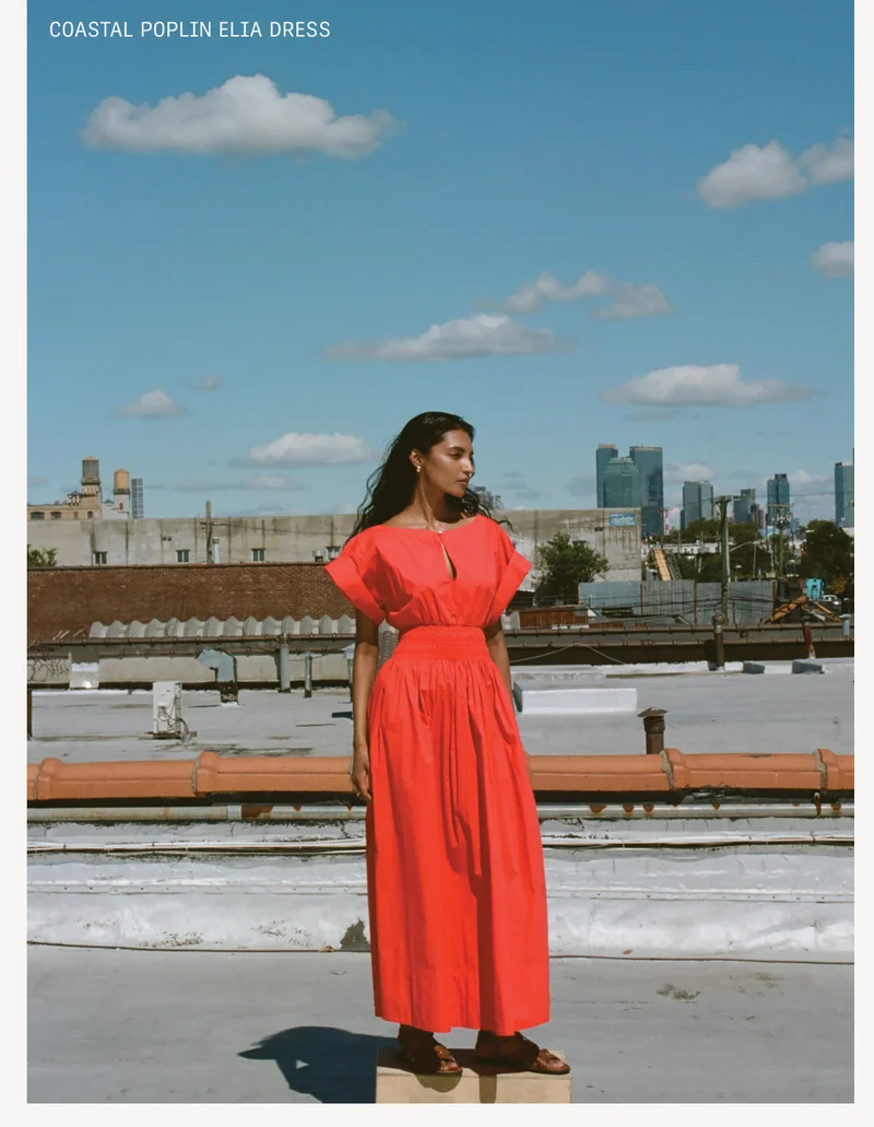 Coastal Poplin Elia Dress