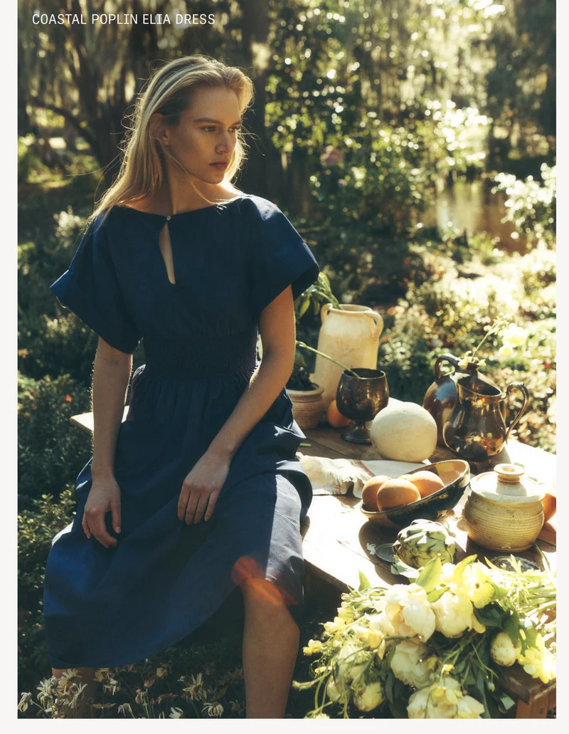 Coastal Poplin Elia Dress