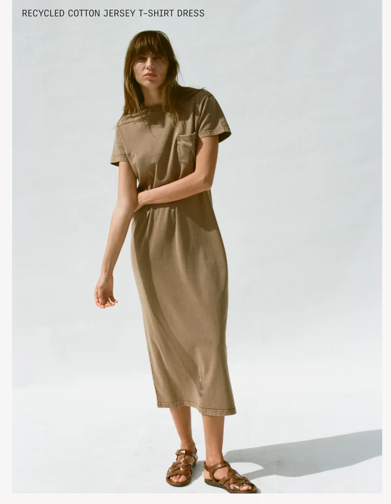 Recycled Cotton Jersey T-Shirt Dress