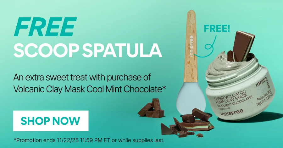 FREE SCOOP SPATULA WITH VOLCANIC CLAY MASK MINT CHOCOLATE