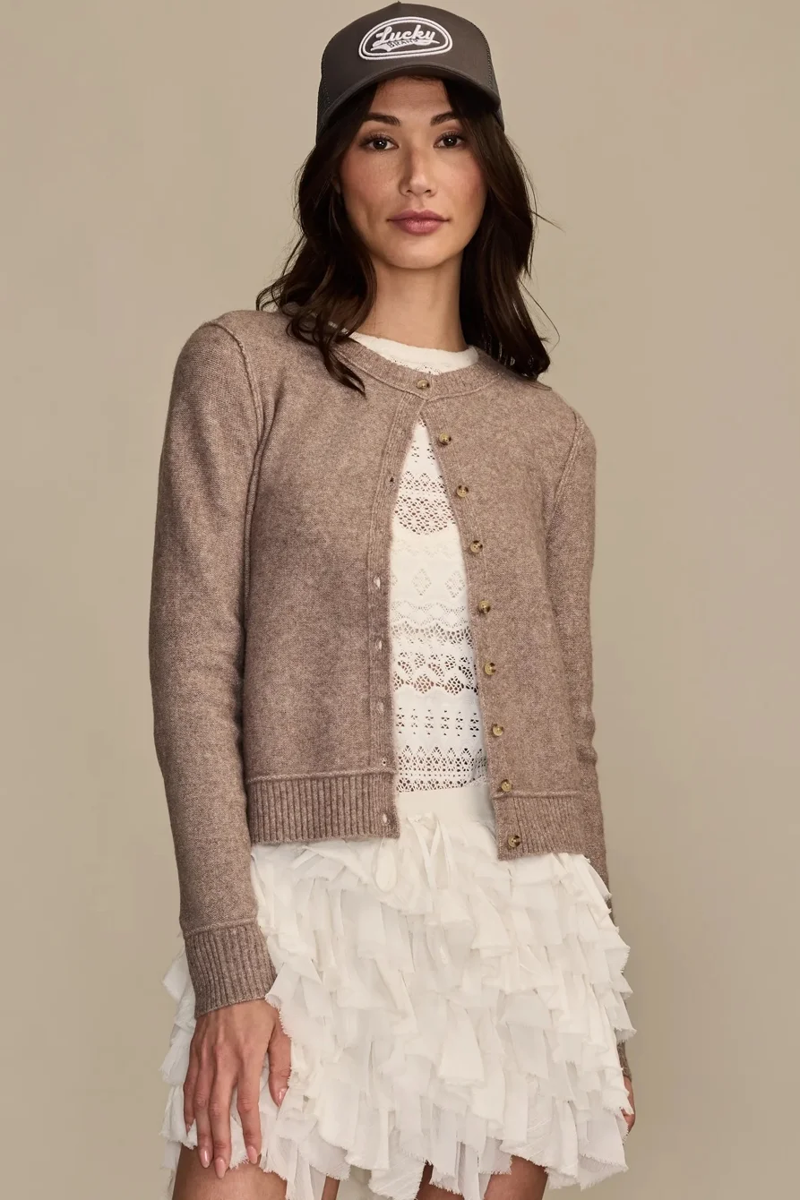 Image of Lucky Brand Cloud Soft Cardigan - Women's Clothing Tops Sweaters in Falcon Heather