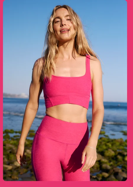 Spacedye Shape Bra in Vivid Pink Heather
