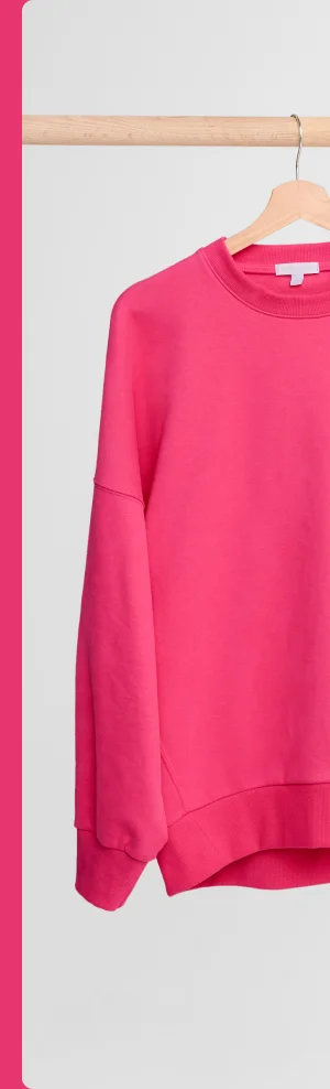 LuxeFleece Crewneck Sweatshirt in Vivid Pink