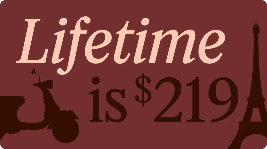 Lifetime is $219