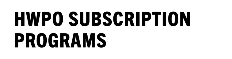 HWPO Subscription Programs