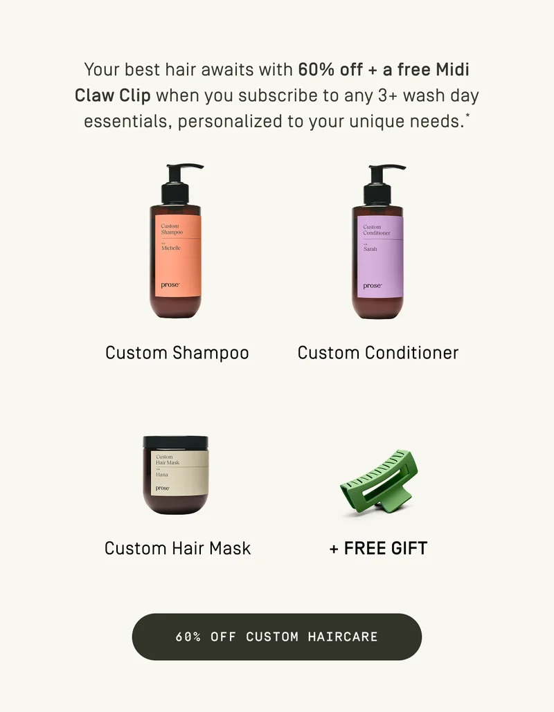 Your best hair awaits with 60% off + a free Midi Claw Clip