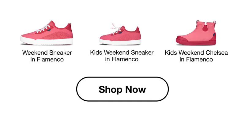 Weekend Sneaker, Kids Weekend Sneaker, and Kids Weekend Chelsea in Flamenco. Shop Now.