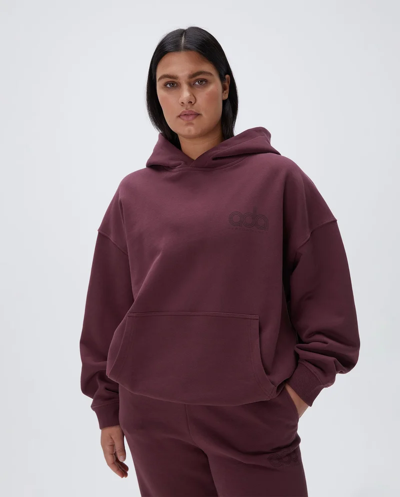 Image of Performance Oversized Hoodie - Burgundy