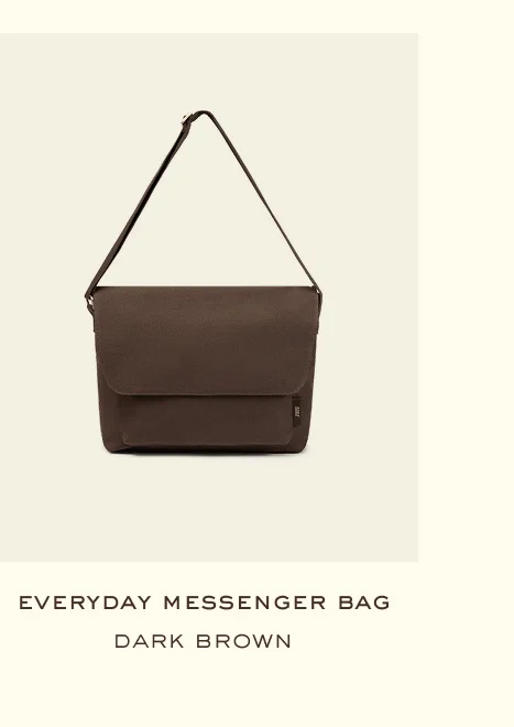 everyday messenger bag dark brown