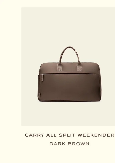 carry all split weekender dark brown