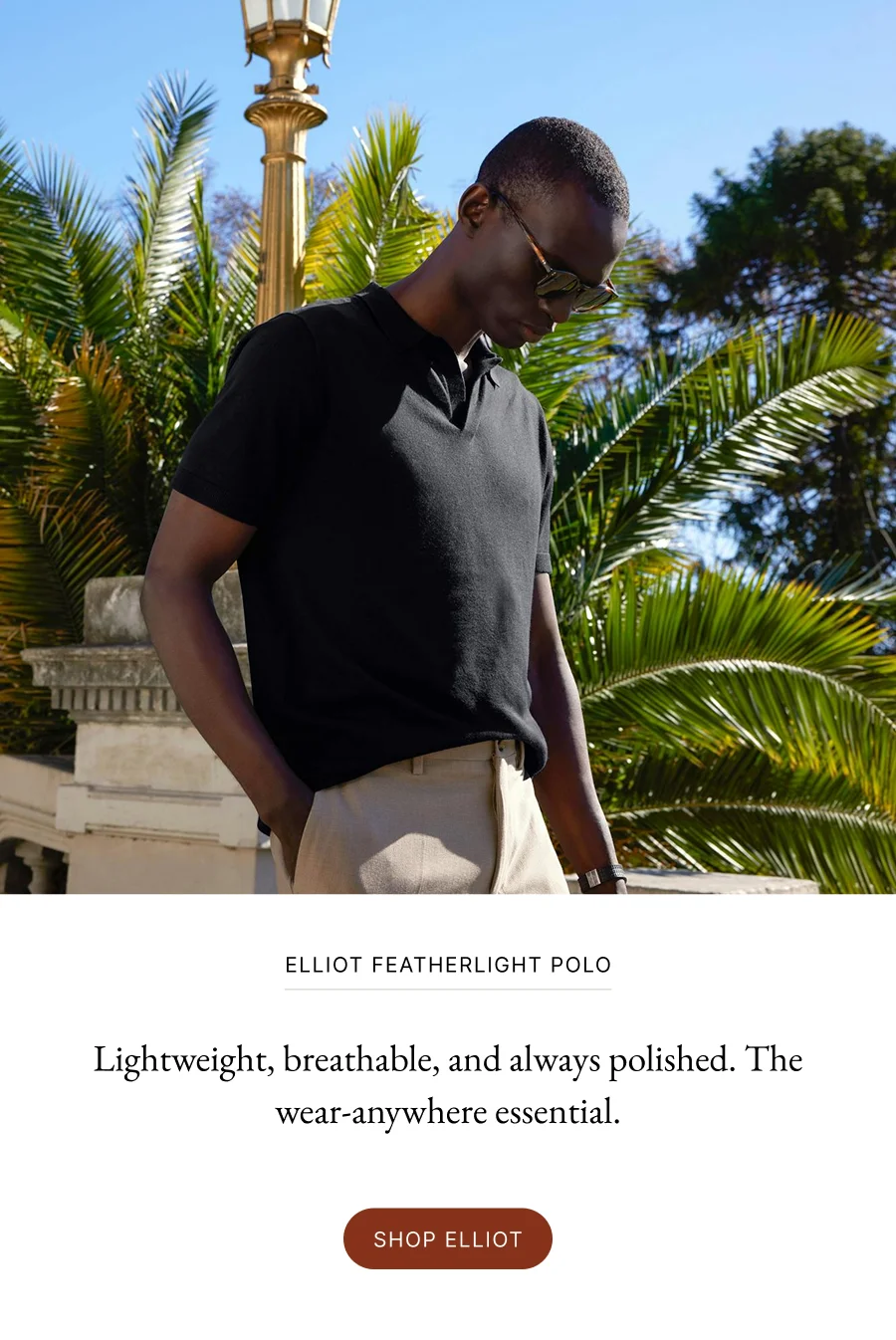 Elliot Featherlight Polo Lightweight, breathable, and always polished. The wear-anywhere essential.