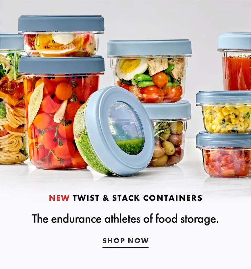 NEW Twist & Stack Containers. The endurance athletes of food storage. | SHOP NOW