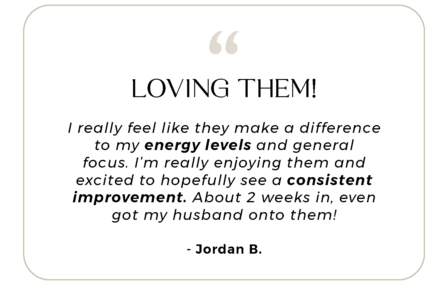 "Loving them!"
