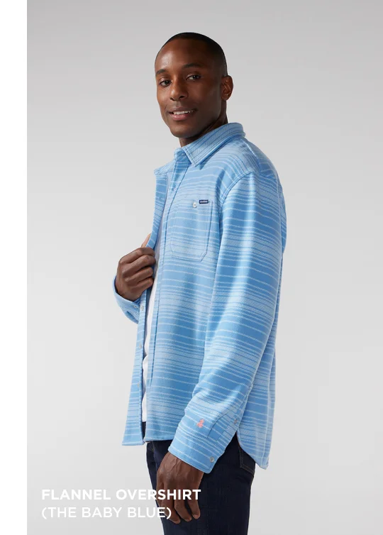 Flannel Overshirt: The Baby Blue