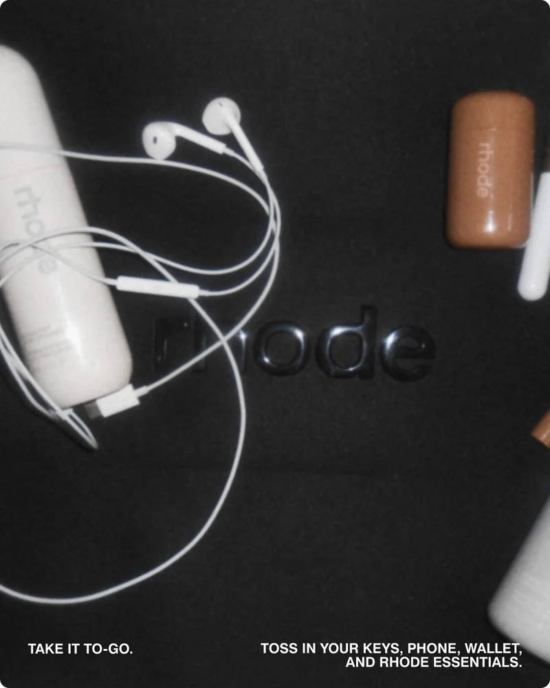 take it to-go. toss in your keys, phone, wallet, and rhode essentials.