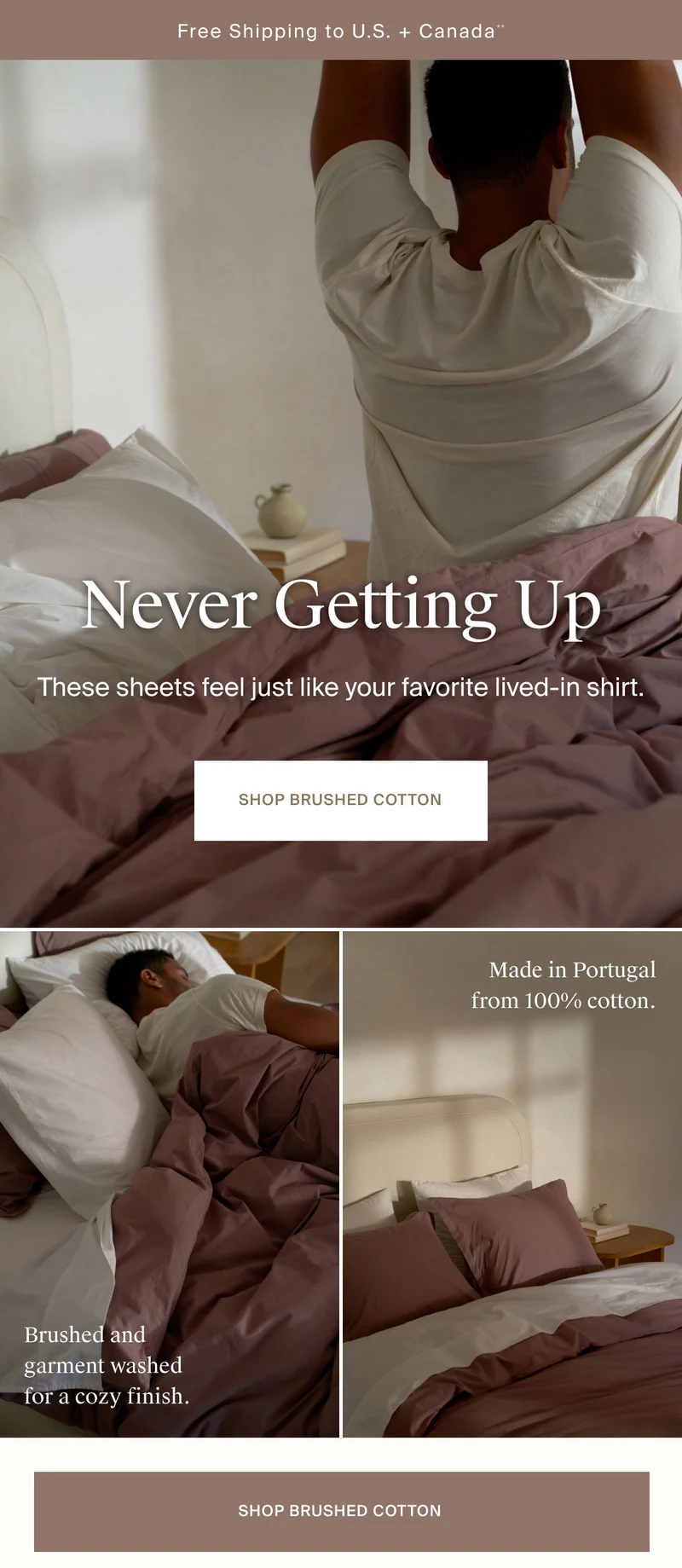 Shop Brushed Cotton Bedding