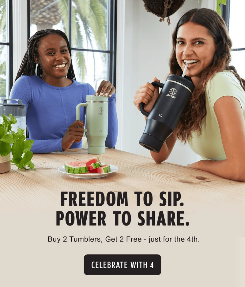 Freedom to sip. Power to share. | Buy 2 Tumblers, Get 2 Free – just for the 4th. | Celebrate with 4