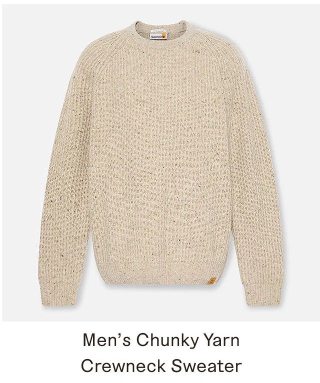Men's Chunky Yarn Crewneck Sweater