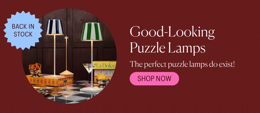 Back in Stock: Good-Looking Puzzle Lamps