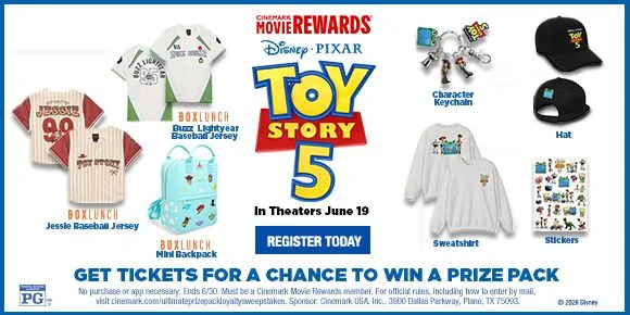 TOY STORY 5 | In Theaters June 19 | GET TICKETS FOR A CHANCE TO WIN A PRIZE PACK | REGISTER TODAY >