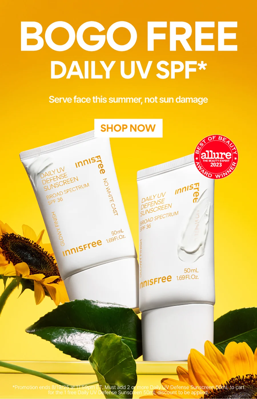 BOGO FREE Daily UV Defense Sunscreen