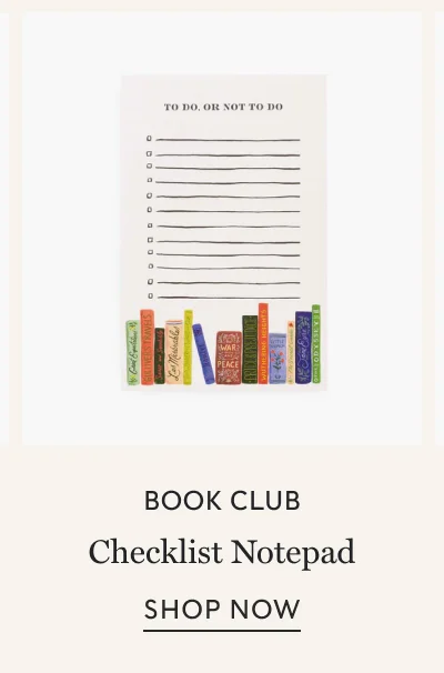 BOOK CLUB Checklist Notepad SHOP NOW