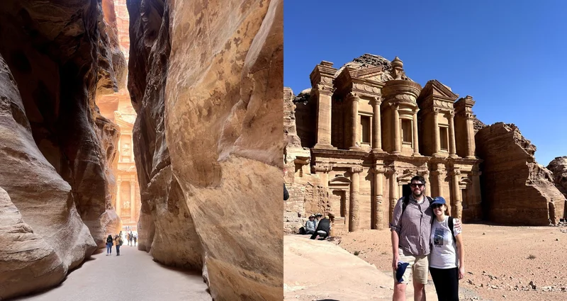 The rock formations of Petra, Jordan