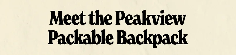 Shop The Peakview Packable Backpack