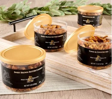 Squirrel Brand (4) Jar Set Sweet Brown Butter & Town & Country