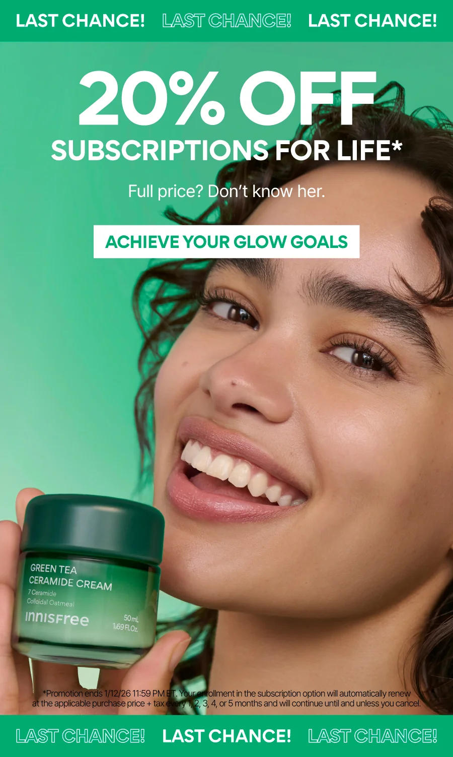 SUBSCRIBE FOR 20% OFF FOR LIFE