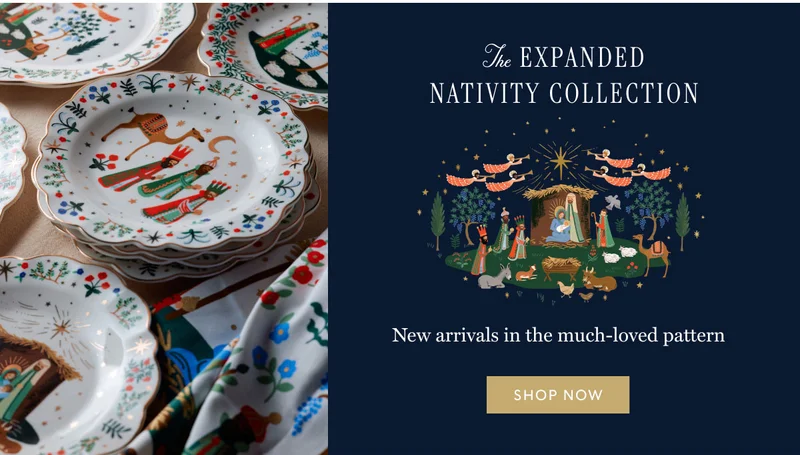 The expanded NATIVITY COLLECTION New arrivals in the much-loved pattern Shop now