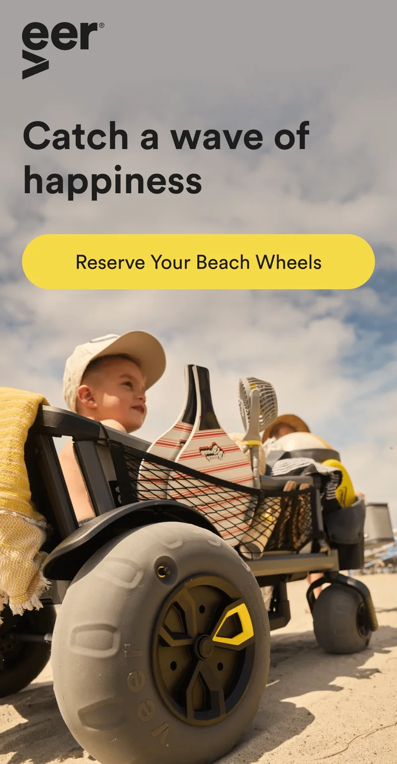 catch a wave of happiness - reserve your beach wheels