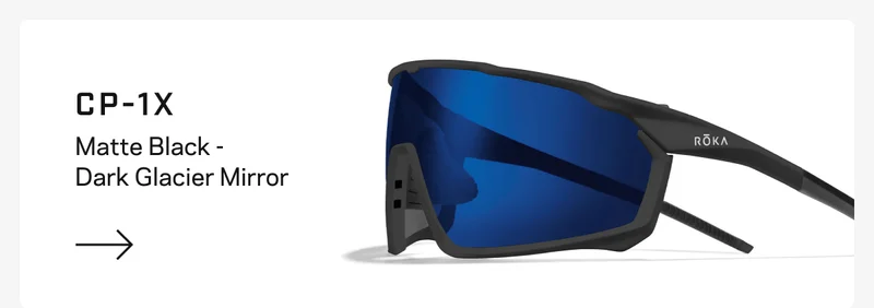 GP-1x - Matte Black - Dark Glacier Mirror