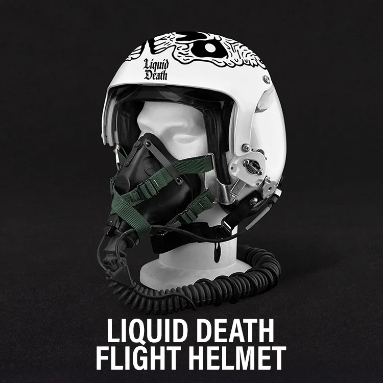 Liquid Death Flight Helmet