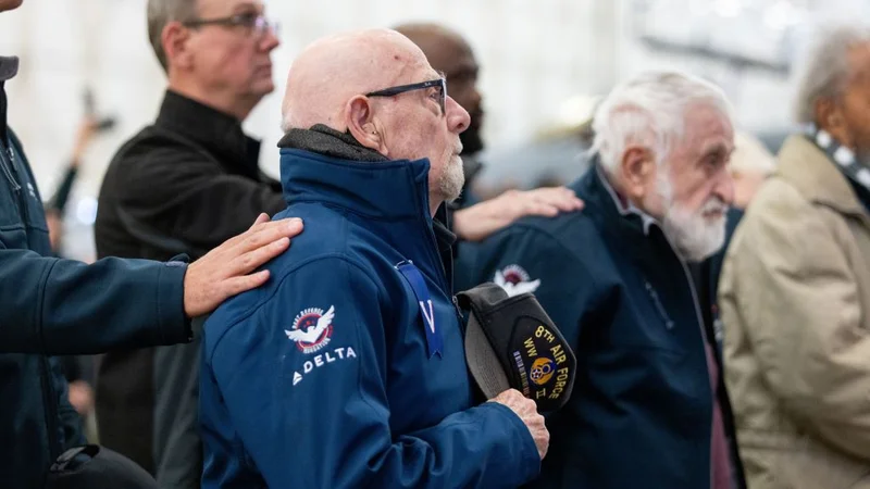 A U.S. military veterans attends Delta's 12th annual Veterans Celebration.