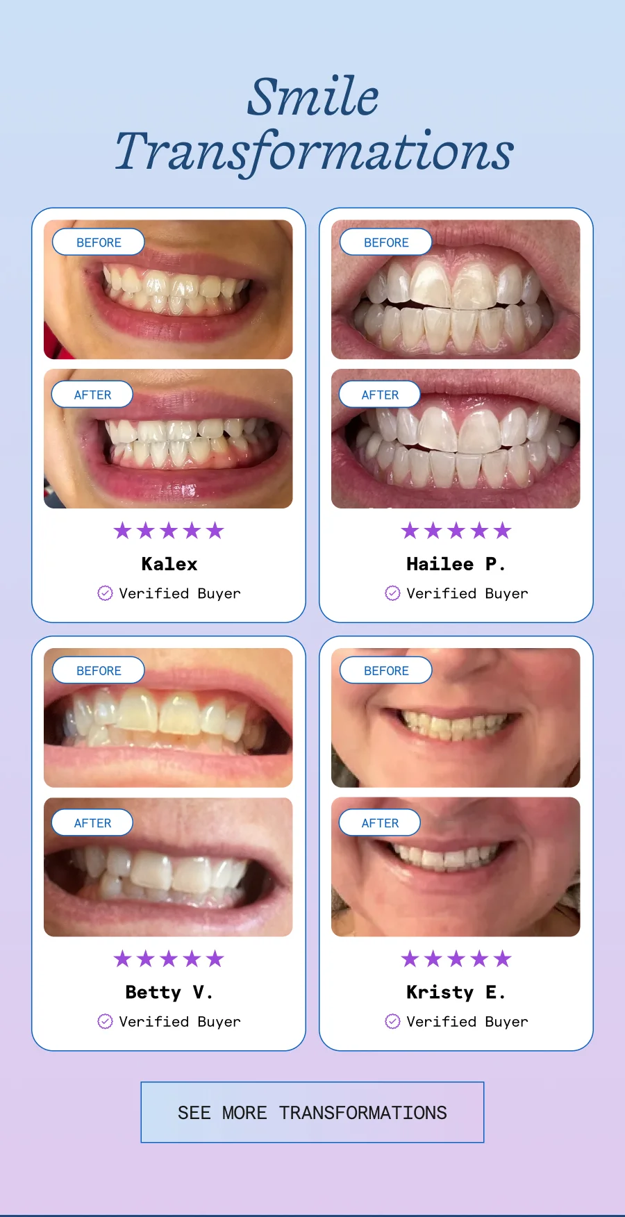 Smile transformations.