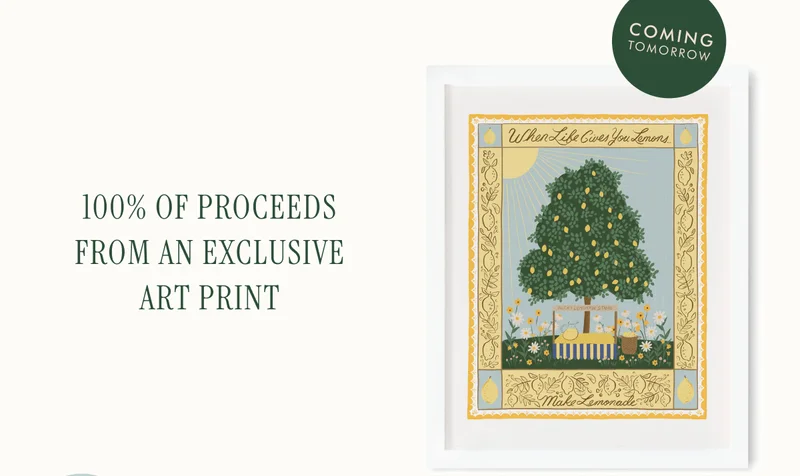 COMING TOMORROW | 100% OF PROCEEDS FROM AN EXCLUSIVE ART PRINT