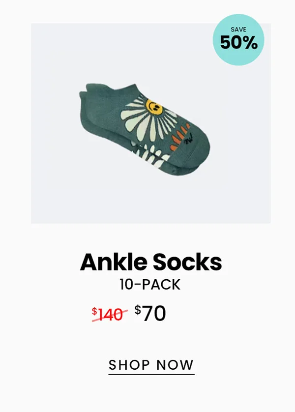 Ankle Socks 10-Pack | $70 | Shop Now