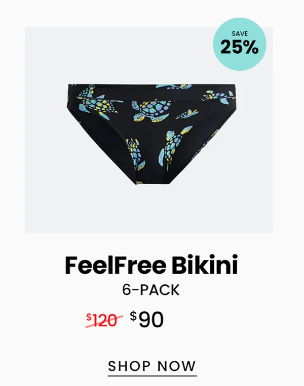 FeelFree Bikini 6-Pack | $90 | Shop Now