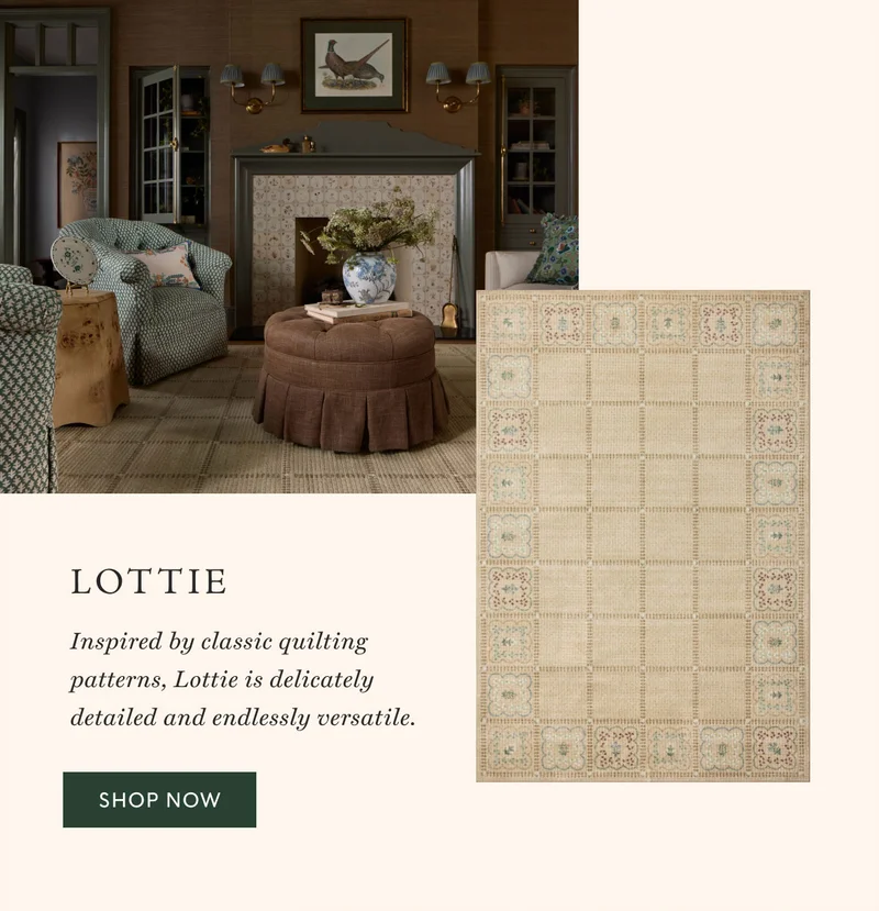 Lottie Inspired by classic quilting patterns, Lottie is delicately detailed and endlessly versatile. Shop now
