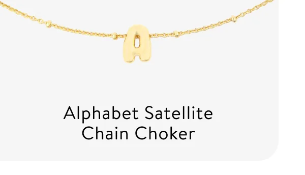 Alphabet Satellite Chain Choker