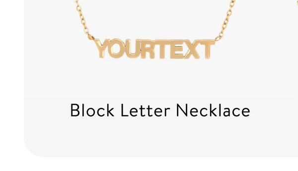Block Letter Necklace