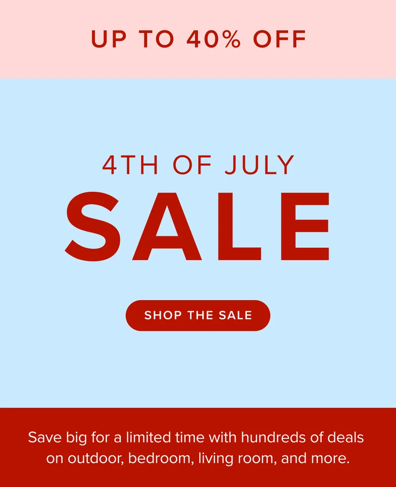 Up to 40% off, shop now!