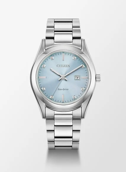 Sport Luxury Light Blue Dial Stainless Steel Bracelet EW2700-54L