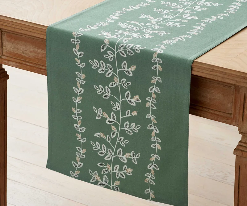 Image of Cotton Table Runner - Climbing Vines