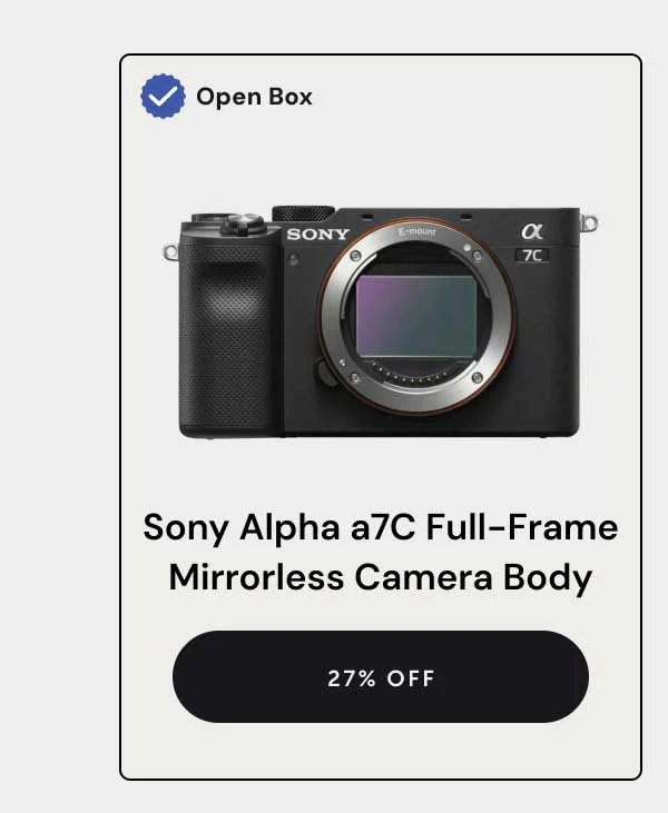 Sony Alpha a7C Full-Frame Mirrorless Camera Body Open Box 27% OFF