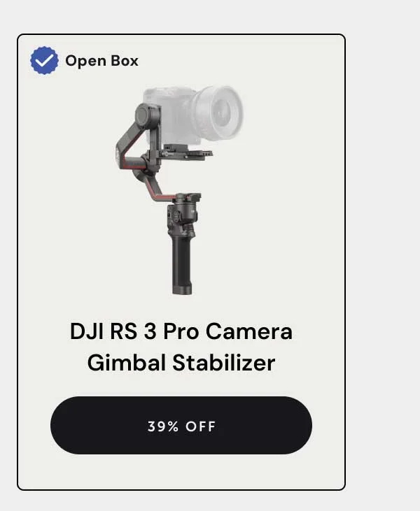 DJI RS 3 Pro Camera Gimbal Stabilizer - Open Box 39% OFF